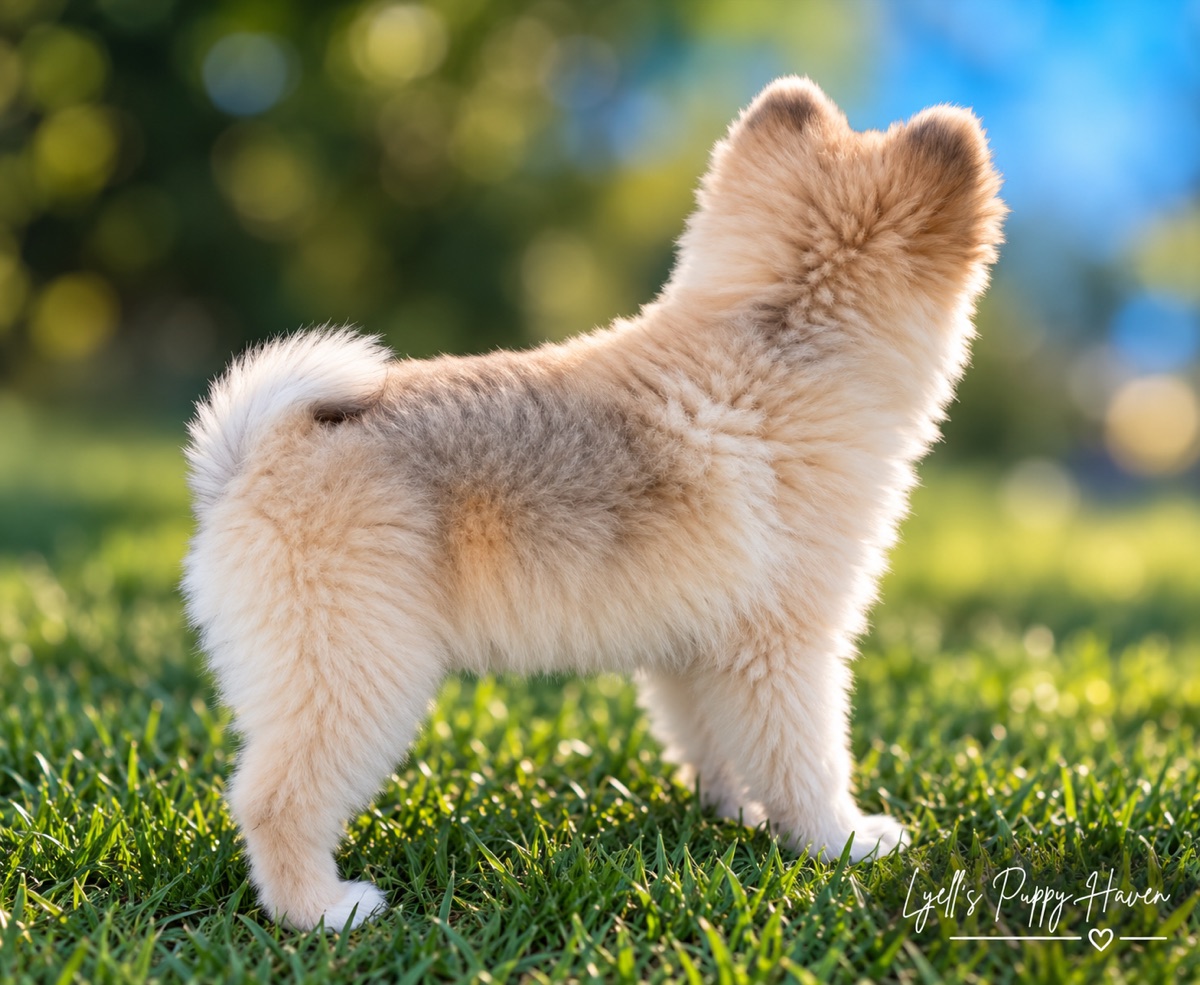 Golden, a Doll Faced Pomeranian raised at Lyell's Puppy Haven