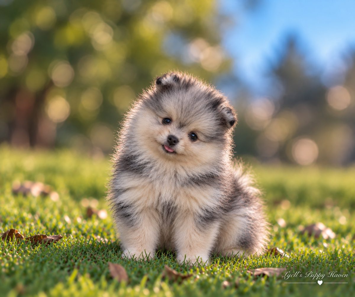 Naga, a AKC Pomeranian raised at Lyell's Puppy Haven