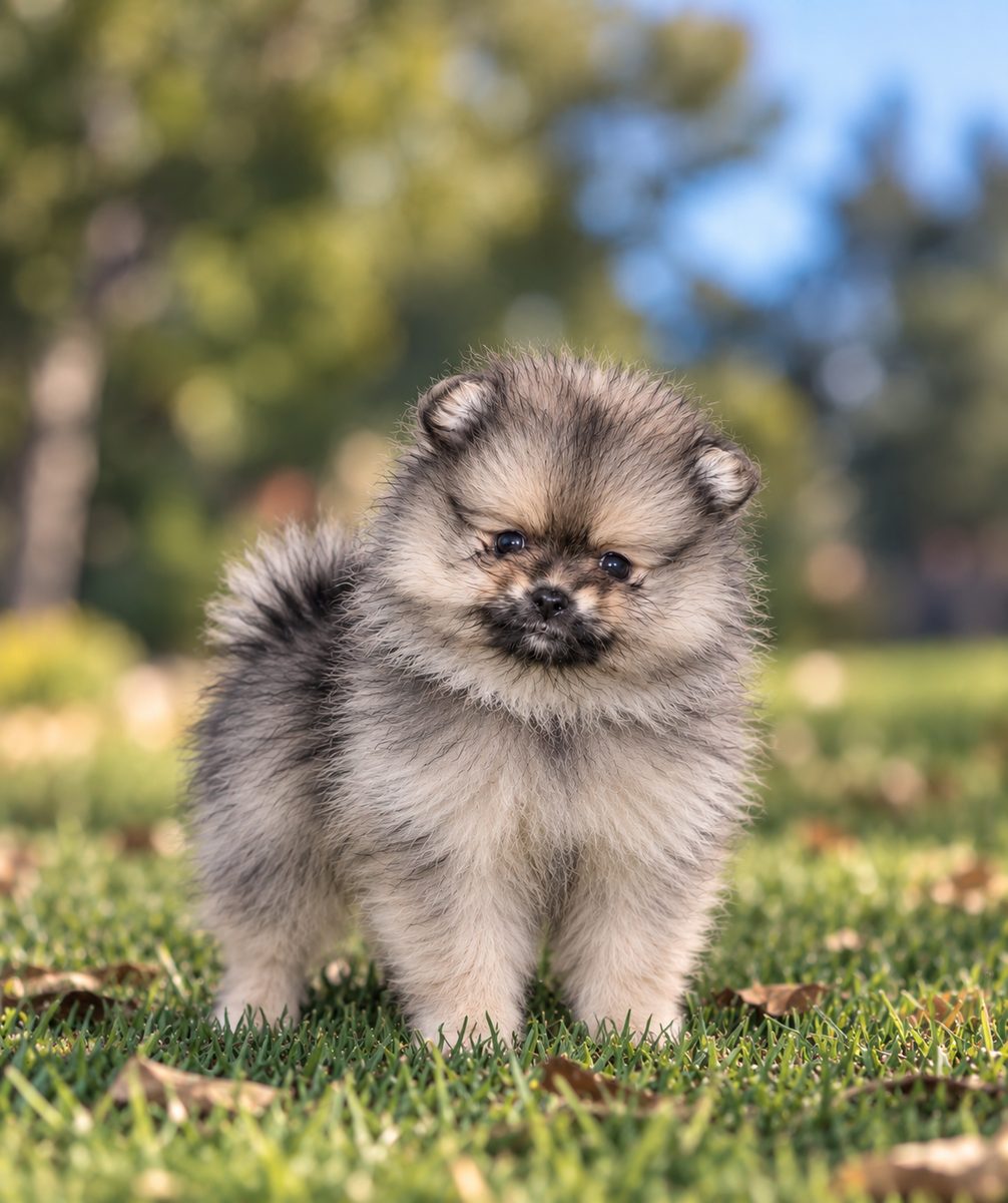 Oogi, a AKC Pomeranian raised at Lyell's Puppy Haven