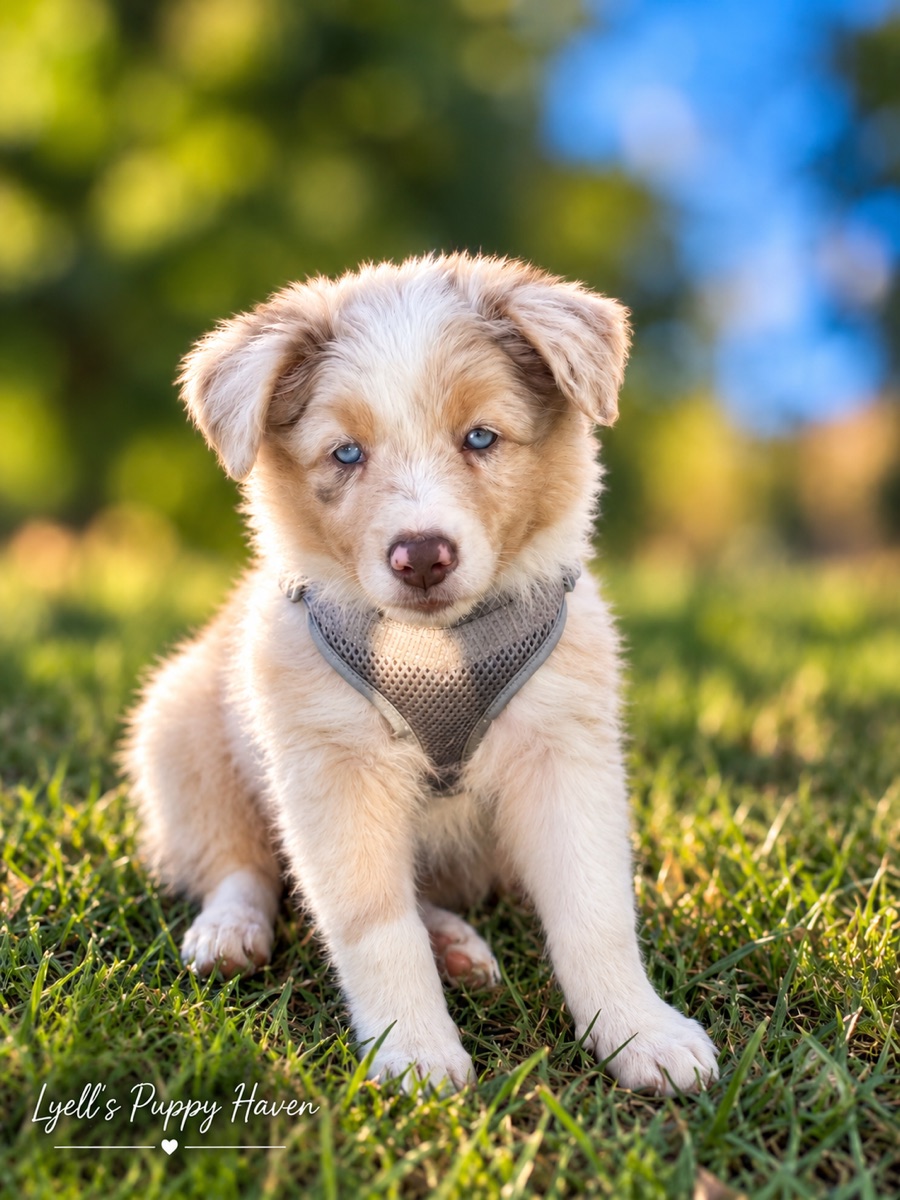 Tenzin, a Australian Shepherd