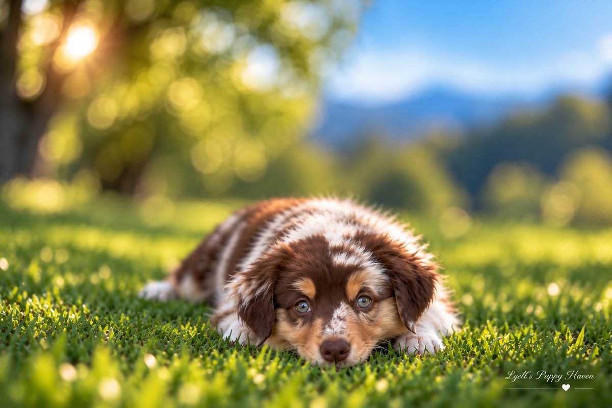 Zula, a Mini American Shepherd raised at Lyell's Puppy Haven